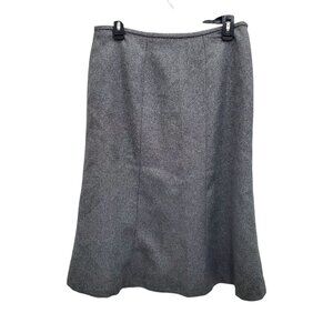 Glamour Women's Vintage Marled Heather‎ Gray High Waisted A-Line Career Skirt 10